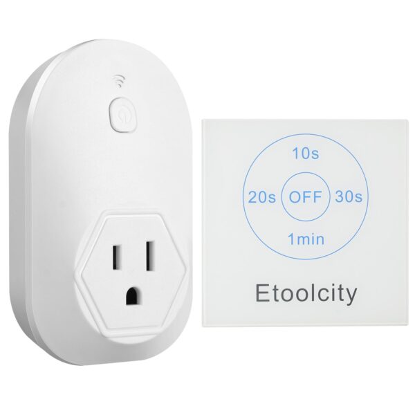 Garbage Disposal Wireless Switch Kit, Etoolcity Sink Top Waste Disposal with 10s 20s 30s 1min Timer, No Drilling Needed, 100ft Wireless Remote Range, Compatible with Garbage Disposals Under 1 HP