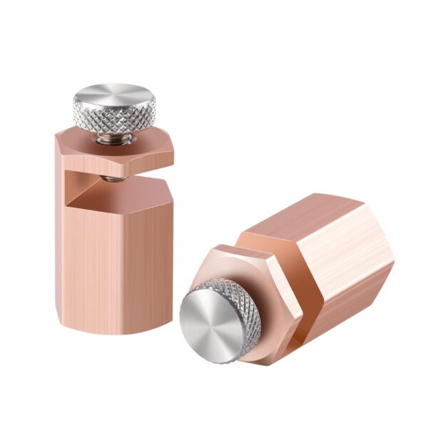 Tall Stair Gauges for Framing Square, Ortis Framing Jig for Easier and Faster Stair Layout, Non-Slip, Pack of 2, Rose Gold