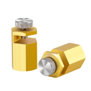 Tall Stair Gauges for Framing Square, Ortis Framing Jig for Easier and Faster Stair Layout, Non-Slip, Pack of 2, Gold