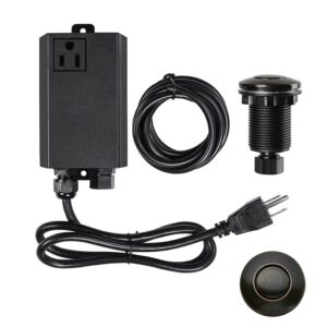 Garbage Disposal Air Switch Kit Sink Top Waste Disposal Stainless Steel Oil Rubbed Bronze On/Off Air Button Food and Waste Disposals Part by Etoolcity