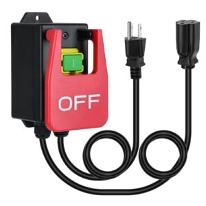 110V Single Phase On/Off Switch, Ortis Router Table Switch with Large Stop Sign Paddle Easy Contact for Quick Power Off for Table Saws and Other Electrical Equipment
